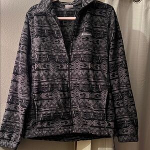 Columbia Black and Gray Patterned Ski Jacket
